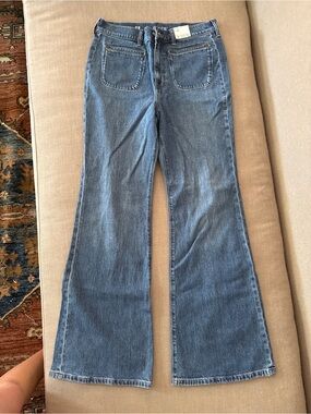 J. Crew High-Rise Wide-Leg Jeans - Denim Blue